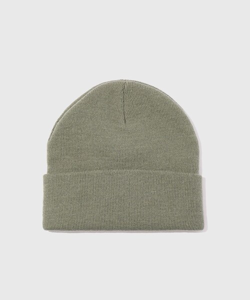 ADAM ET ROPE'（アダムエロペ）の「【RASSVET/ラスべート】RASSVET LOGO BEANIE（ニットキャップ/ビーニー・メンズ・ブラック/グリーン・F）」の4枚目の写真