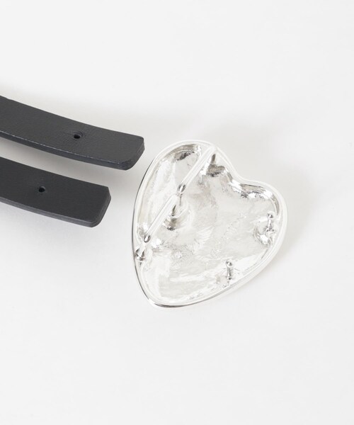 URBAN RESEARCH（アーバンリサーチ）の「A VACATION　HEART W SILVER BELT（ベルト・レディース・BLK BLK/IVO GRAY・-）」の9枚目の写真