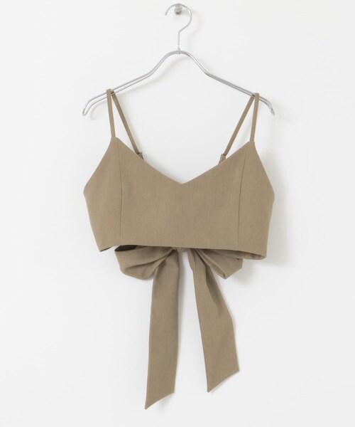 SENSE OF PLACE by URBAN RESEARCH（センスオブプレイスバイアーバンリサーチ）の「バックリボンビスチェ（その他トップス・レディース・BLACK/BEIGE・one）」の16枚目の写真