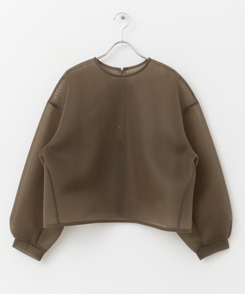 URBAN RESEARCH ROSSO（アーバンリサーチロッソ）の「F by ROSSO　シアーショートブラウス（シャツ/ブラウス・レディース・BLACK/BROWN・FREE）」の20枚目の写真