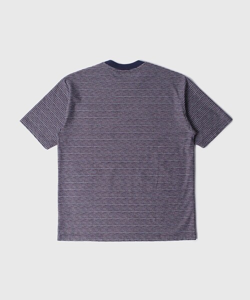 ADAM ET ROPE'(アダムエロペ)の「【by Parra/バイ・パラ】 Crooked stripe t-shirt(Tシャツ/カットソー・メンズ・ネイビー系・L/M/XL)」の7枚目の写真