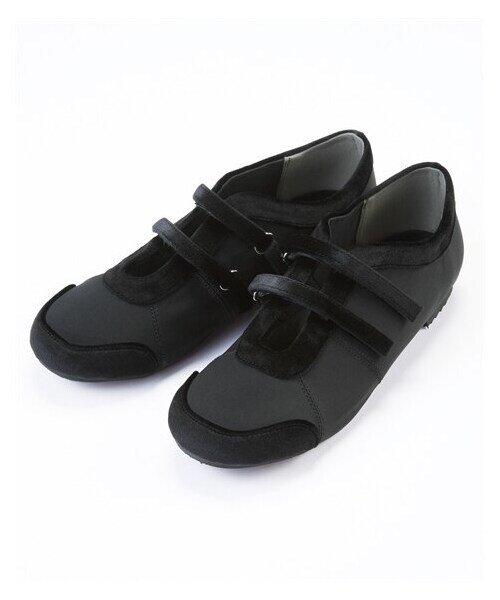 nissen（ニッセン）の「【ゆったり幅広】痛いところにやさしいダブルベルトシューズ（ワイズ４Ｅ）（バレエシューズ・メンズ・黒/ネイビー×ブラウン/ワインレッド/【ドロップ】アイボリー系・M=23.0~23.5cm/4E/L=24.0~24.5cm/4E/LL=25.0~25.5cm/4E/3L=26.0~26.5cm/4E）」の13枚目の写真