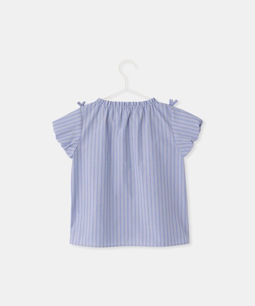 ROPE' PICNIC(ロペピクニック)の「【KIDS/キッズ】バルーンスリーブブラウス/UVケア・接触冷感・リンクコーデ(シャツ/ブラウス・キッズ・オフホワイト/ブルー・L/M/S)」の16枚目の写真