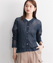 nissen | シアー楊柳ニットシャツ＜大きいサイズ有＞(ニット/セーター)