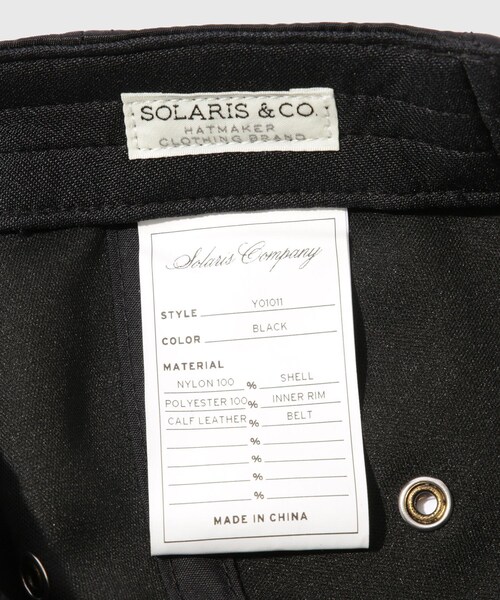 ADAM ET ROPE'（アダムエロペ）の「【SOLARIS&CO./ソラリスアンドコー】NYLON TWILL CURVED VISOR CAP（キャップ・メンズ・ブラック・F）」の9枚目の写真