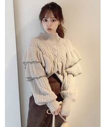 dazzlin | フリルケーブルボリュームニット(ニット/セーター)