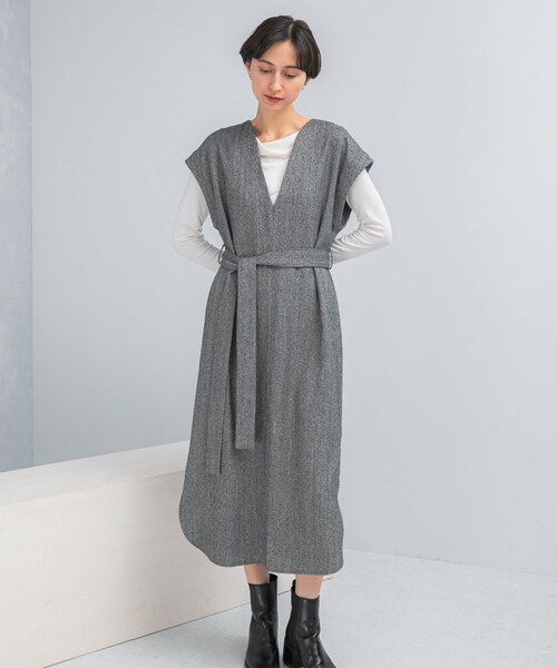 URBAN RESEARCH ROSSO（アーバンリサーチロッソ）の「ウエストマークジャンパースカート（ワンピース・レディース・OFF/GRAY/NAVY・Free）」の20枚目の写真