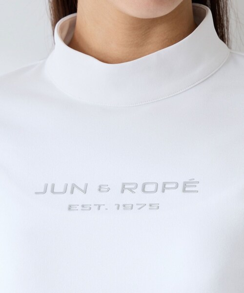 ROPE'(ロペ)の「ココティーベアスムース ロゴ使いモックプルオーバー/UV・吸水・接触冷感(Tシャツ/カットソー・レディース・ブラック/ホワイト/グリーン・L/M/S)」の14枚目の写真