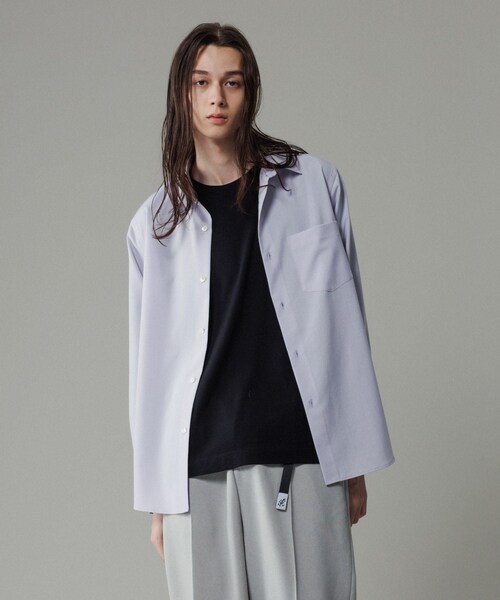 ADAM ET ROPE'（アダムエロペ）の「【NIKKE】レギュラーカラー シャツ / ウォッシャブル（シャツ/ブラウス・メンズ・ブラック/ネイビー/ラベンダー・L/M）」の16枚目の写真