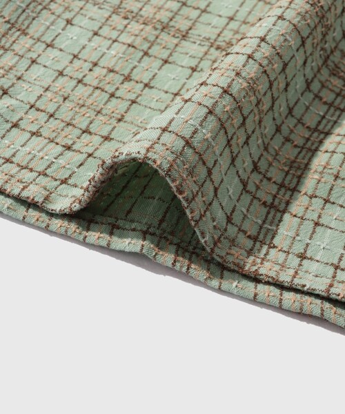 ADAM ET ROPE'(アダムエロペ)の「【NEEDLES/ニードルス】Classic Shirt - Dobby Grid(シャツ/ブラウス・メンズ・ブラウン/カーキ・M/S)」の13枚目の写真