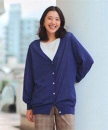 nissen | 大きいサイズ ひんやりサマーニットオーバーサイズカーディガン（UVカット・接触冷感・遮熱）(カーディガン/ボレロ)