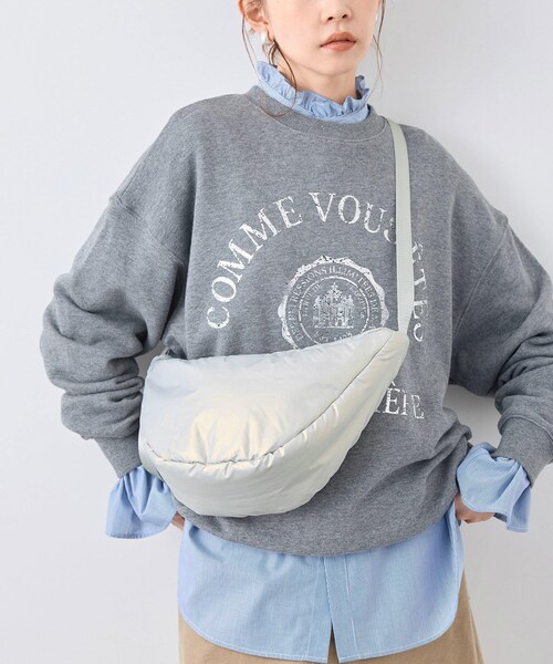 ROPE' PICNIC（ロペピクニック）の「【CONTOROL FREAK/コントロールフリーク別注カラー】ムーンバッグ（ショルダーバッグ・レディース・グリーン系/シルバー・F）」の7枚目の写真