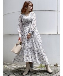 dazzlin | CHAMELEON FLOWER Vネックワンピース(ワンピース)