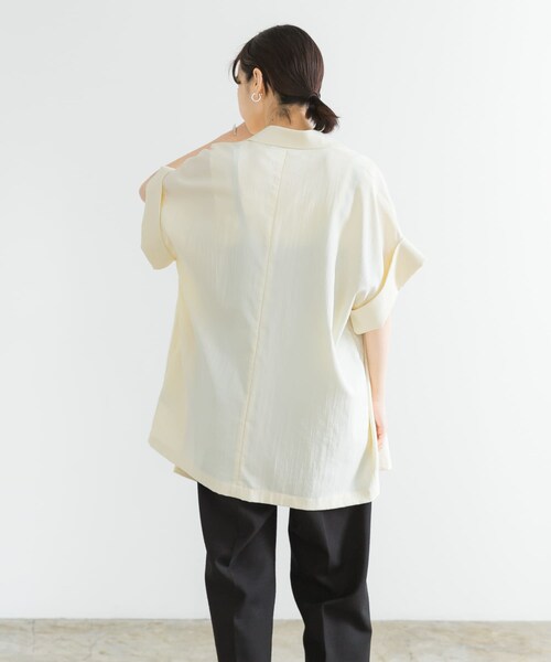 URBAN RESEARCH（アーバンリサーチ）の「ハーフスリーブジャケット（テーラードジャケット・レディース・CHARCOAL/IVORY・FREE）」の7枚目の写真