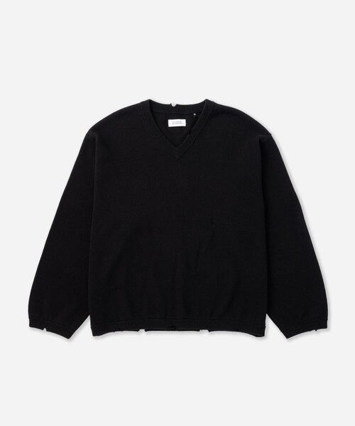 Saturdays NYC（サタデーズ ニューヨークシティ ）の「Charles Vintage V-Neck Sweater（ニット/セーター・レディース・ブラック/ターコイズ・L/M/S/XL）」の8枚目の写真