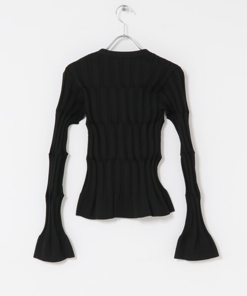URBAN RESEARCH ROSSO（アーバンリサーチロッソ）の「leinwande　Grid Rib Cardigan（カーディガン/ボレロ・レディース・Black/Yellow・FREE）」の5枚目の写真