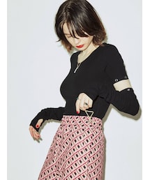 jouetie | Uネックフィットトップス(Tシャツ/カットソー)