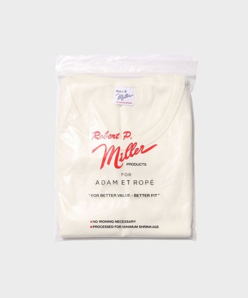 ADAM ET ROPE'（アダムエロペ）の「《別注》【Miller/ミラー】RIB TANKTOP（タンクトップ・メンズ・ブラック/ホワイト・L/M）」の22枚目の写真
