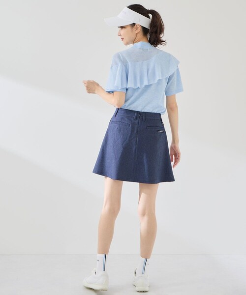 ROPE'(ロペ)の「ライトデニム風フレアスカート/UV・接触冷感(スカート・レディース・ブラック/ネイビー/サックス・L/M/S)」の21枚目の写真
