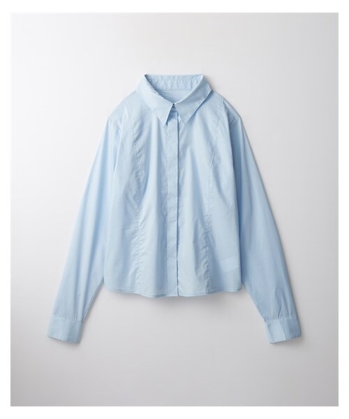 nissen（ニッセン）の「【TTOL】タイトシャツ（シャツ/ブラウス・レディース・ブルー/ホワイト・1=L相当/2=LL相当/3=3L相当）」の14枚目の写真