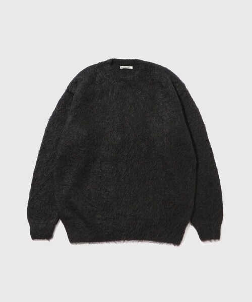 ADAM ET ROPE'(アダムエロペ)の「【AURALEE/オーラリー】BRUSHED SUPER KID MOHAIR KNIT P/O(ニット/セーター・メンズ・ブラック/グリーン/カーキ・3/4)」の3枚目の写真
