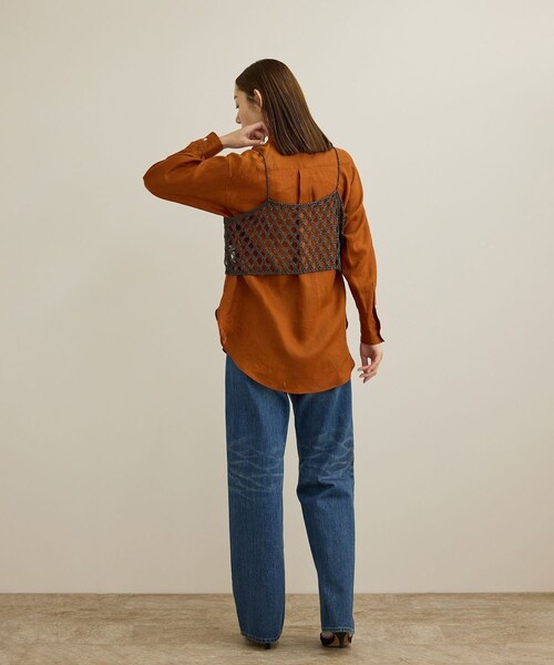 ROPE'（ロペ）の「ラメコードメッシュキャミソール/洗える（キャミソール・レディース・ゴールド/シルバー・F）」の9枚目の写真