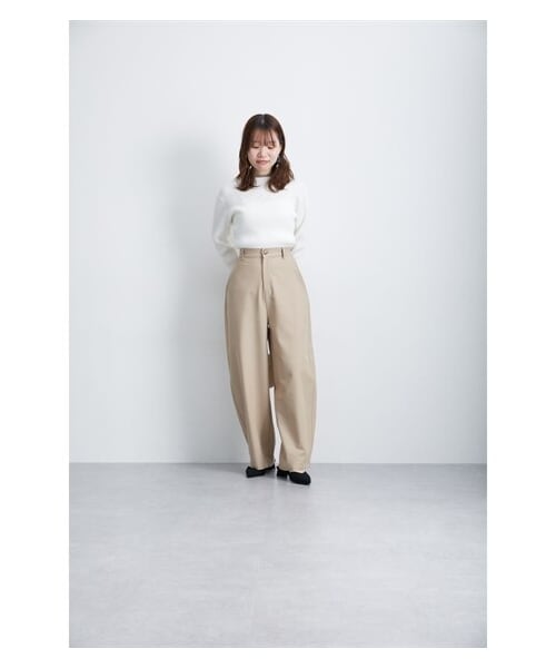 nissen（ニッセン）の「高身長　接触冷感ツイルカーブパンツ（UVカット・防シワ）（トールサイズ）（パンツ・レディース・ベージュ/グレー/ブラック・MTT/LTT/LLTT/3LTT）」の13枚目の写真