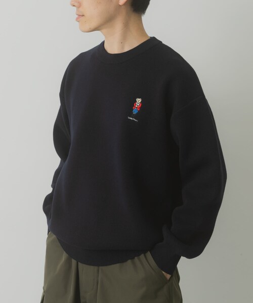 ITEMS URBANRESEARCH（アイテムズ アーバンリサーチ）の「Teddy Bear スウェットライクニット（ニット/セーター・メンズ・OML/BGD/NVY・M/L）」の18枚目の写真