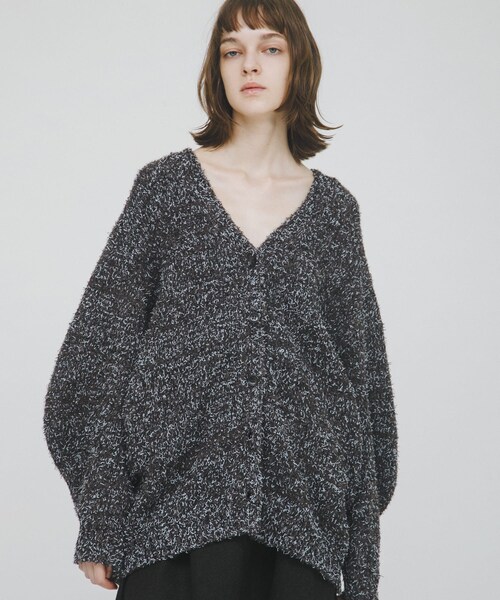LAATO（ラート）の「mix loose cardigan（カーディガン/ボレロ・レディース・チョコレートミックス/カプチーノミックス・FREE）」の6枚目の写真