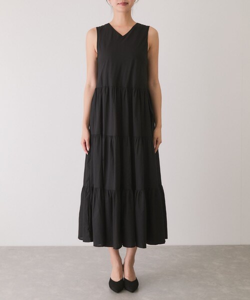 Jayro（ジャイロ）の「ティアードノースリーブフレアワンピース（ワンピース・レディース・ブラック/ダークブラウン/ネイビー・M）」の19枚目の写真