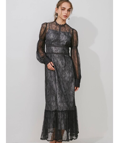 MERCURYDUO（マーキュリーデュオ）の「レースティアードマーメイドドレス（ドレス・レディース・ミントグリーン/ブラウン・S/M）」の21枚目の写真