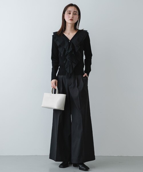 SENSE OF PLACE by URBAN RESEARCH(センスオブプレイスバイアーバンリサーチ)の「ボックストートバッグ(トートバッグ・レディース・IVORY/BLACK/L.BLUE・One)」の11枚目の写真
