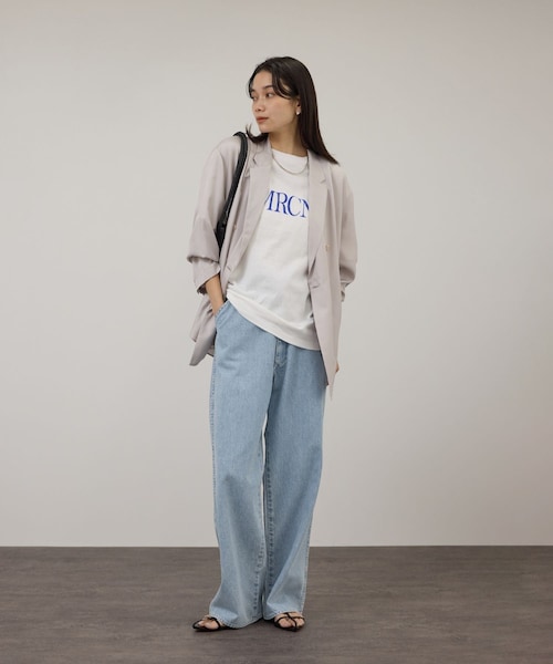 ADAM ET ROPE'(アダムエロペ)の「【KURO for SALON(クロ)】別注EASY TUCK DENIM LIGHT INDIGO / デニムパンツ(デニムパンツ・レディース・サックス・0/1)」の22枚目の写真