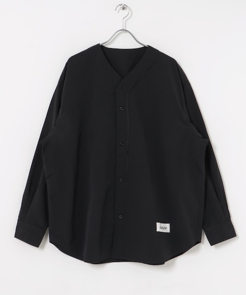URBAN RESEARCH（アーバンリサーチ）の「dDdDdDd　NYLON BASEBALL LONG-SLEEVE SHIRTS（シャツ/ブラウス・メンズ・CHARCOAL/WHITE/BLACK/NAVY・S/M/L/XL/XXL）」の2枚目の写真