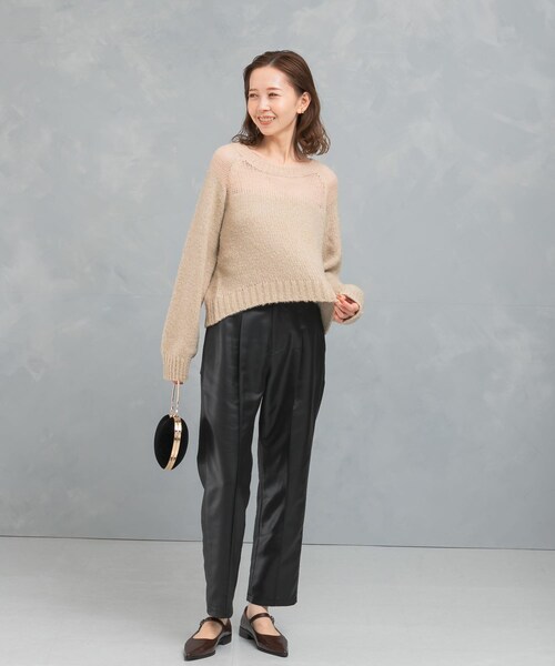URBAN RESEARCH ROSSO（アーバンリサーチロッソ）の「『WEB限定』ドッキングラメニット（ニット/セーター・レディース・NAVY/PINK/BEIGE・FREE）」の5枚目の写真