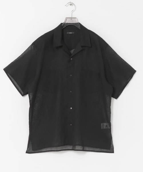 URBAN RESEARCH（アーバンリサーチ）の「YLEVE　C/R VOILE HAND STITCH SHIRTS（シャツ/ブラウス・メンズ・010 BLACK/030 IVORY・4/5）」の2枚目の写真
