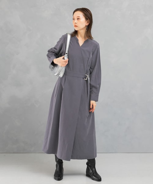 URBAN RESEARCH ROSSO（アーバンリサーチロッソ）の「スエードライクカシュクールワンピース（ワンピース・レディース・BLUE/ORANGE/BLACK・FREE）」の14枚目の写真