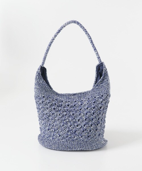 SENSE OF PLACE by URBAN RESEARCH（センスオブプレイスバイアーバンリサーチ）の「メタリックヤーンバッグ（かごバッグ・レディース・SILVER/NAVY/BROWN/MIX・One）」の15枚目の写真