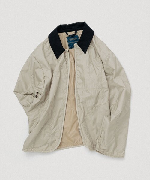 ADAM ET ROPE'(アダムエロペ)の「【J'aDoRe・店舗限定】【LAVENHAM(ラベンハム)】LAVENHAM_SIDE POCKET UNWADDED TEYNHAM WOMENS(ブルゾン・レディース・ブラック系/ベージュ系・10/8)」の13枚目の写真