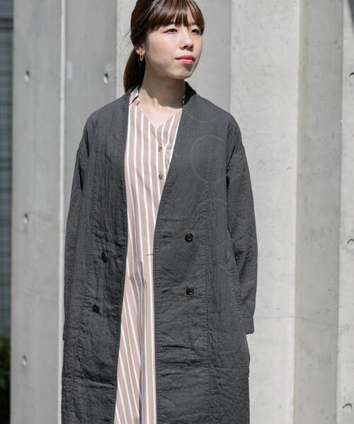 URBAN RESEARCH（アーバンリサーチ）の「ヴォロノイジャカードノーカラーコート（ノーカラージャケット・レディース・OFF/CHARCOAL・FREE）」の15枚目の写真