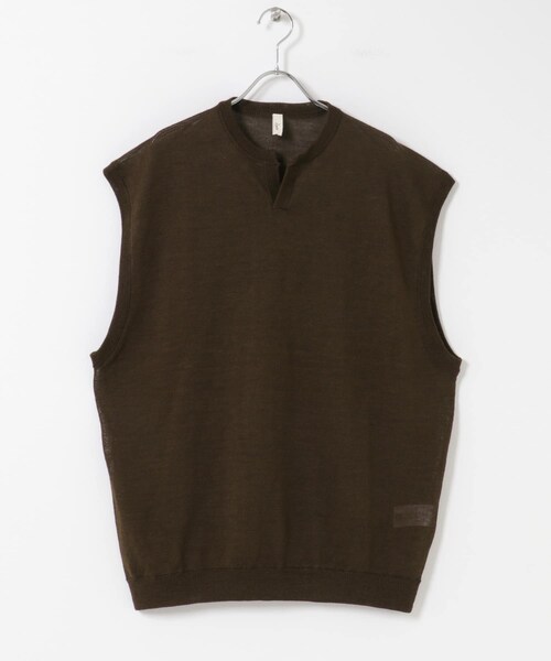 URBAN RESEARCH DOORS(アーバンリサーチドアーズ)の「Ramie High Gauge KnitVest(ベスト・メンズ・BROWN/CHARCOAL・M/L)」の19枚目の写真