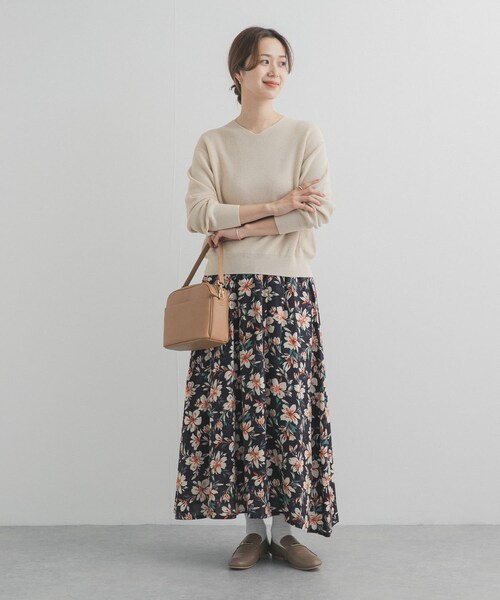 URBAN RESEARCH DOORS（アーバンリサーチドアーズ）の「レーヨンフラワープリントスカート（スカート・レディース・NAVY/BLACK・Free）」の10枚目の写真