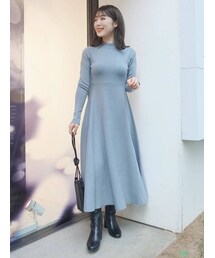 MERCURYDUO | ハイゲージハイネックニットワンピース(ワンピース)