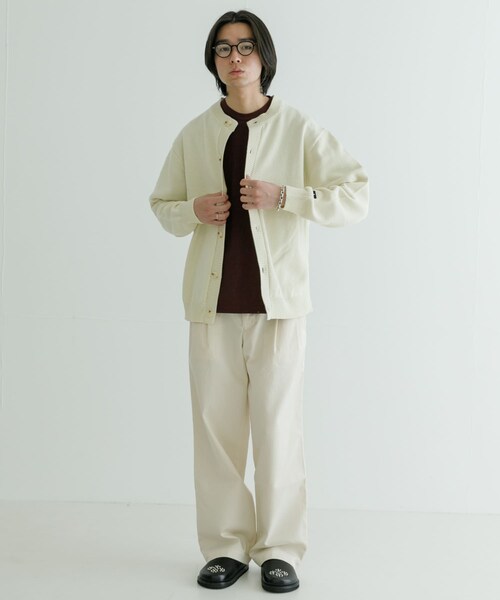 URBAN RESEARCH（アーバンリサーチ）の「『別注』RUSSELL ATHLETIC×UR　CREW NECK CARDIGAN（カーディガン/ボレロ・メンズ・BLACK/IVORY・M/L）」の9枚目の写真