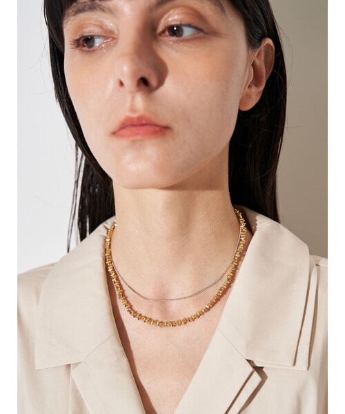 ELENDEEK（エレンディーク）の「METAL BEADS NECKLACE（ネックレス・レディース・シルバー/ゴールド・F）」の4枚目の写真