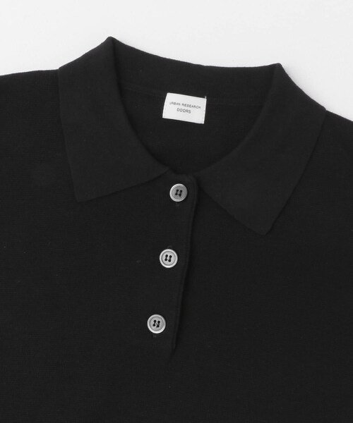 URBAN RESEARCH DOORS(アーバンリサーチドアーズ)の「ニットポロシャツ(ポロシャツ・レディース・BLACK/CHARCOAL/Y.KHAKI・M)」の12枚目の写真