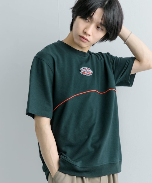 SENSE OF PLACE by URBAN RESEARCH(センスオブプレイスバイアーバンリサーチ)の「ブロックドデザインTシャツ(5分袖)(Tシャツ/カットソー・メンズ・BLK×WHT/GRN×ORG/BLU×YEL・M/L)」の18枚目の写真