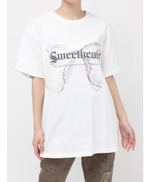 EVRIS | フロントリボングラフィックBIG Tシャツ(Tシャツ/カットソー)