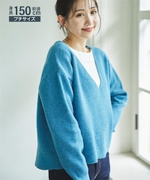 nissen | 小さいサイズ　深Vネックニット　低身長さん・小柄女性(ニット/セーター)