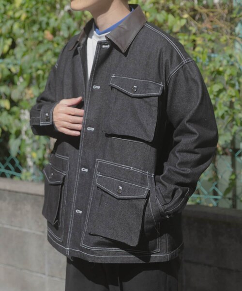 ITEMS URBANRESEARCH（アイテムズ アーバンリサーチ）の「カバーオールジャケット（カバーオール・メンズ・NVY/BLK/BEG/OLV/BGD・M/L）」の8枚目の写真